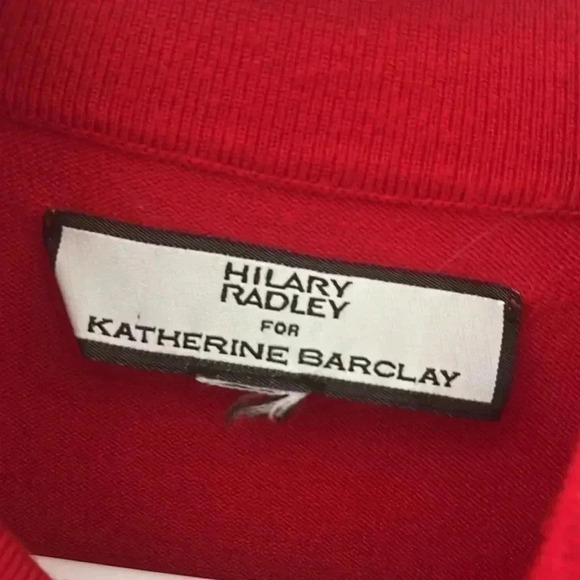 [L]Hilary Radley  for Katherine Barclay Red ViscoseCotton BlendWMN Tunic Sweater - Picture 7 of 10